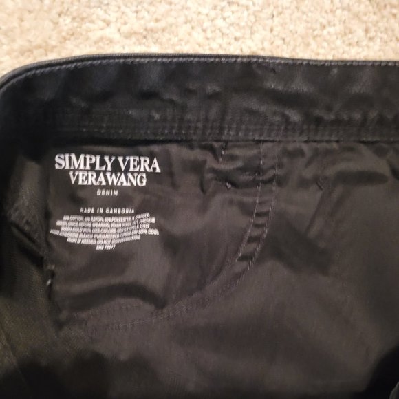 Simply Vera VERA WANG mid rise black Skinny Jeans sz. 18 - Picture 2 of 6